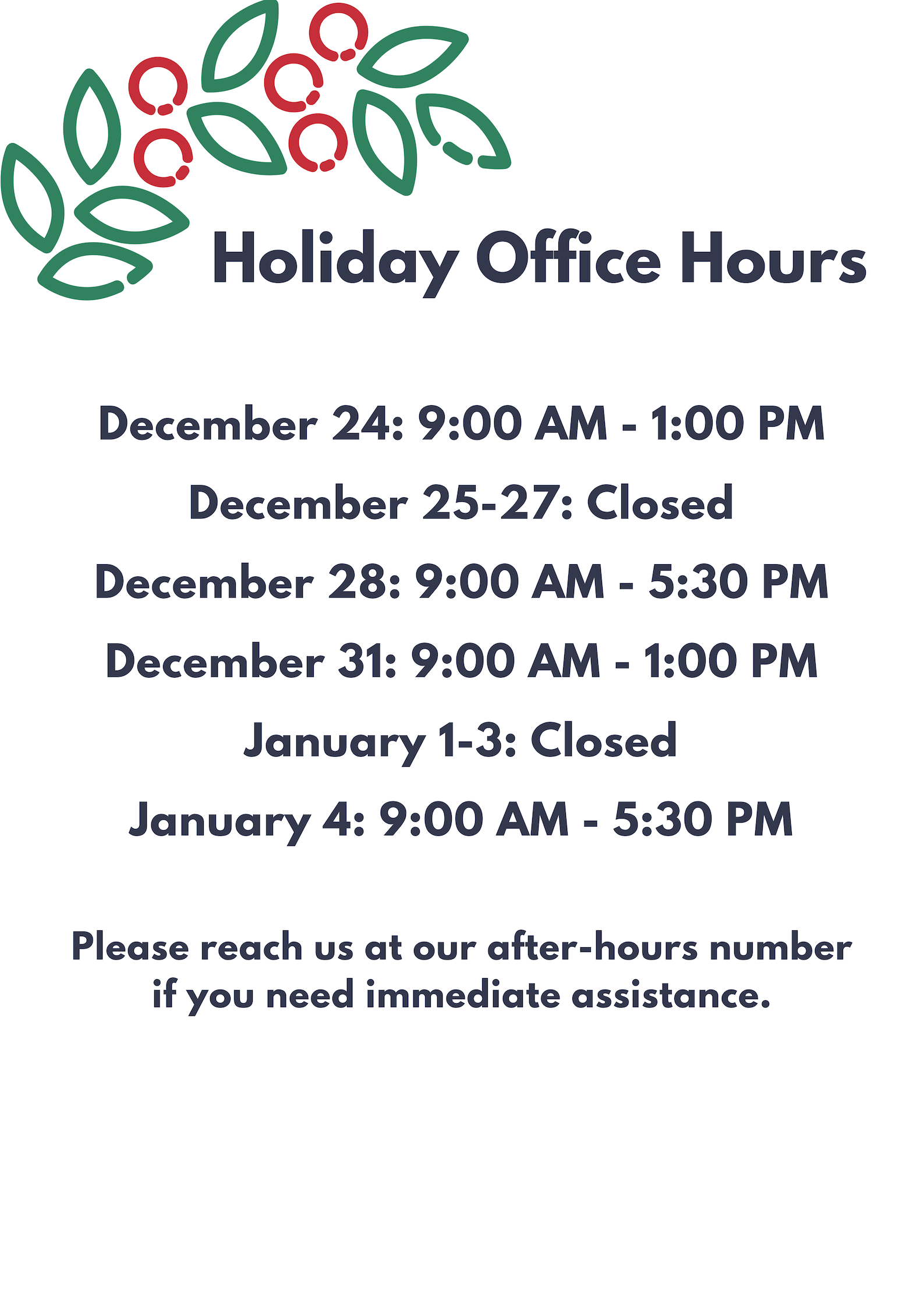 holiday-wishes-office-hours-edmonds-health-clinic